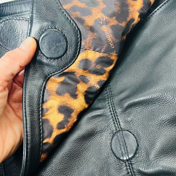 B. Makowsky Women's Black 100% Genuine Leather Hobo Shoulder Bag - Picture 16 of 16